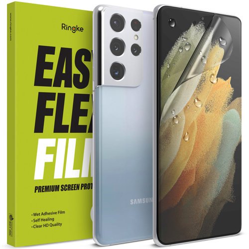 Ringke Easy Flex Schutzfolie für Samsung S21 Ultra / nass Montage 2stk.