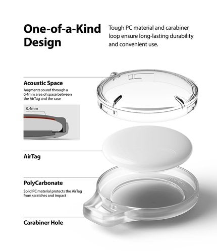 Ringke Case für Apple AirTag transparent / lila