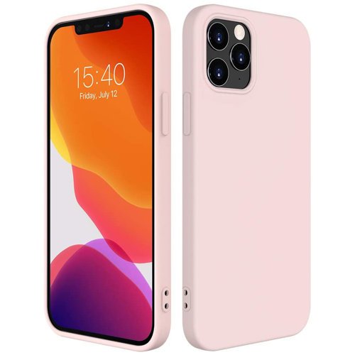 Silicone Case Flexibel für iPhone 12 Pro / iPhone 12 rosa