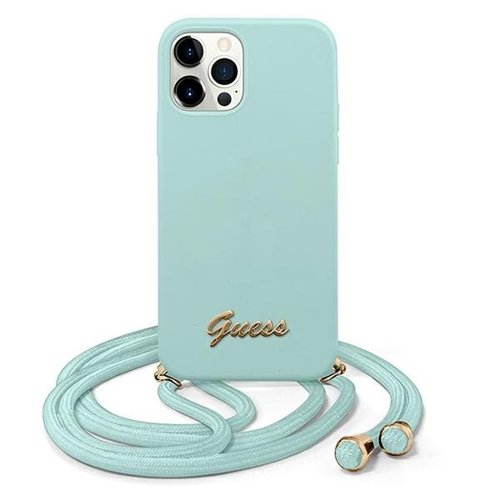 Guess iPhone 12 Pro / 12 Case Grün mit Logo