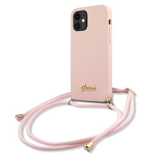 Guess iPhone 12 mini Case Rosa mit Logo