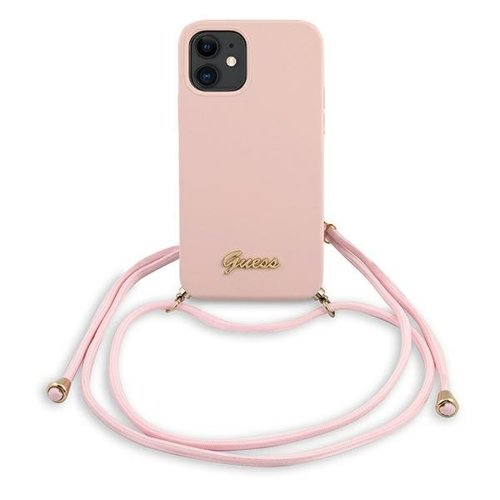 Guess iPhone 12 mini Case Rosa mit Logo