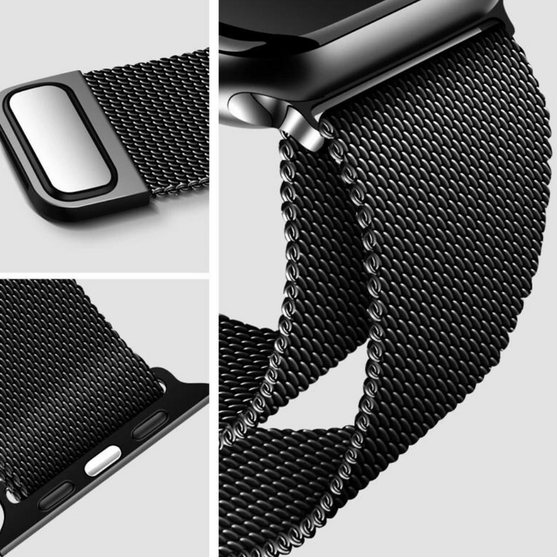Apple Watch Edelstahl Armband (45mm/44mm/42mm) grau