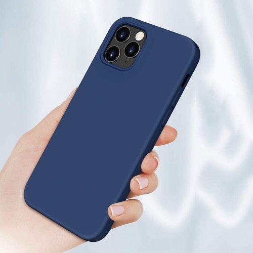 iPhone 12 Pro Max Silicon Case Blau