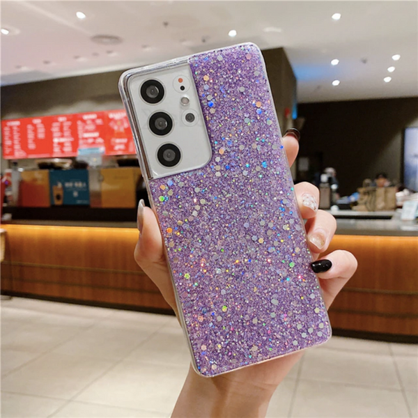 Glitzer Case Samsung Galaxy S22 + violett