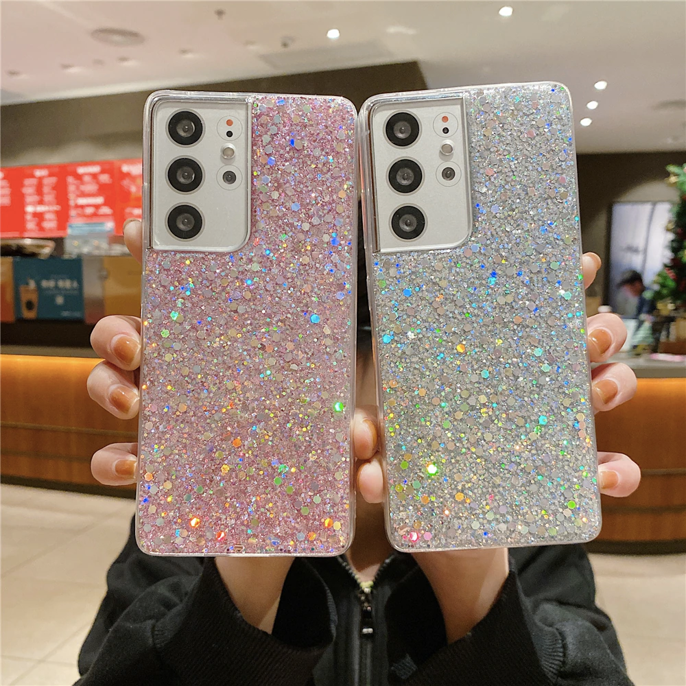 Glitzer Case Samsung Galaxy S22 pink