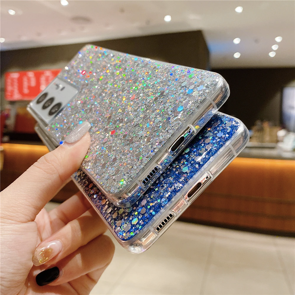 Glitzer Case Samsung Galaxy S22 silber