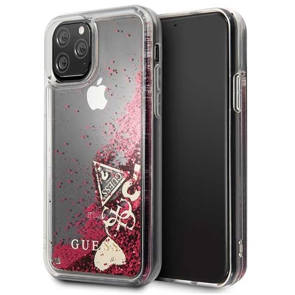 Guess iPhone 11 Pro Case Glitter Hearts - smartphonecover.ch