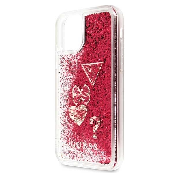 Guess iPhone 11 Pro Case Glitter Hearts - smartphonecover.ch