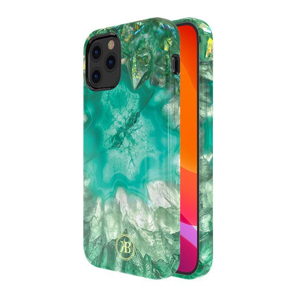 Kingxbar iPhone 12 mini Case Marble Series Grün