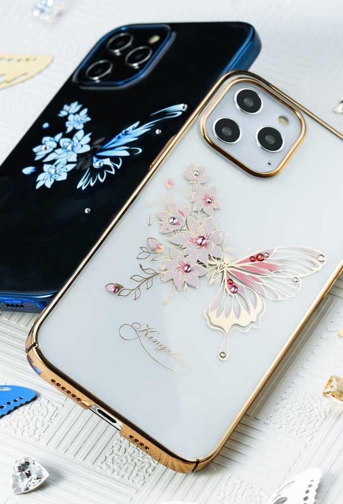 Kingxbar iPhone 12 Pro / 12 Case Butterfly Series Blau