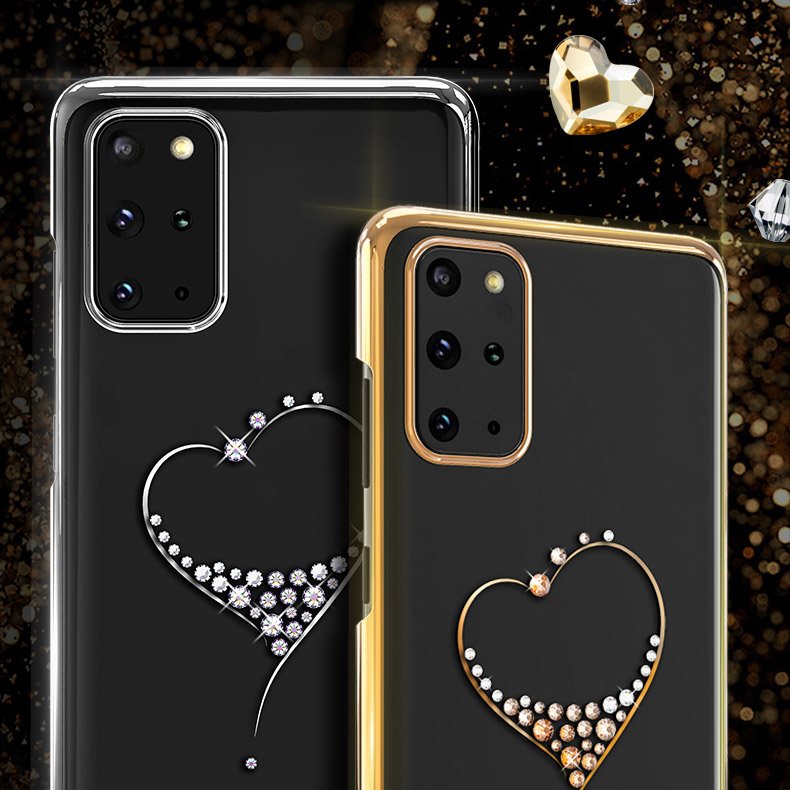 Kingxbar Samsung Galaxy S20 Case mit Swarovski Steine Silver - smartphonecover.ch
