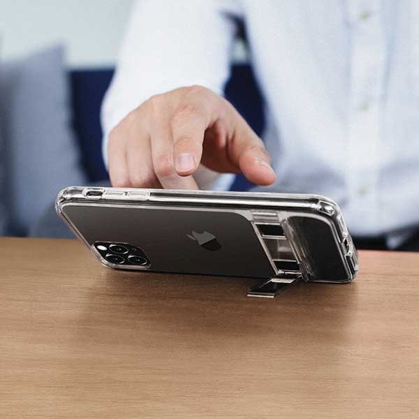 UNIQ iPhone 11 Pro Case mit Standfunktion Schwarz / Transparent