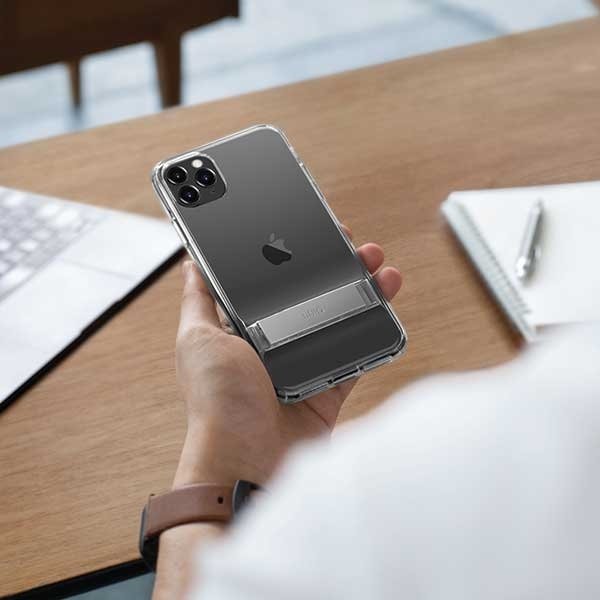 UNIQ iPhone 11 Pro Case mit Standfunktion Schwarz / Transparent