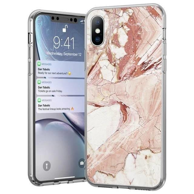 Wozinsky Schutzhülle Marmor für iPhone 12 Pro / iPhone 12 Rosa