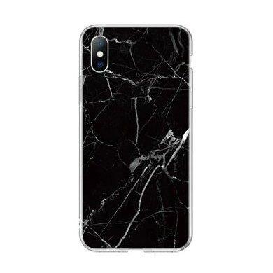 Wozinsky Handyhülle Marmor für iPhone 12 Pro / iPhone 12 Schwarz