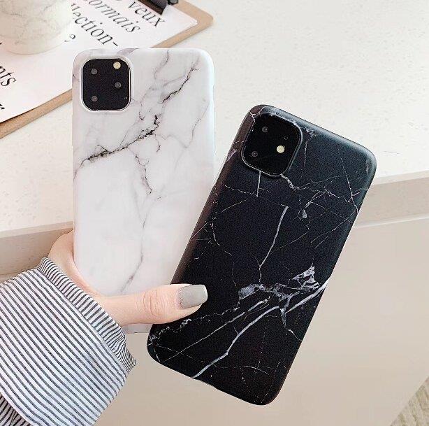 Wozinsky Handyhülle Marmor für iPhone 12 Pro / iPhone 12 Schwarz