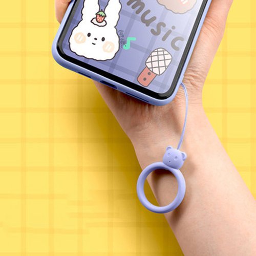 Phone lanyard phone bear weiss