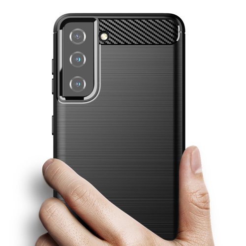 Carbon Case Flexibel für Samsung Galaxy S21 5G schwarz