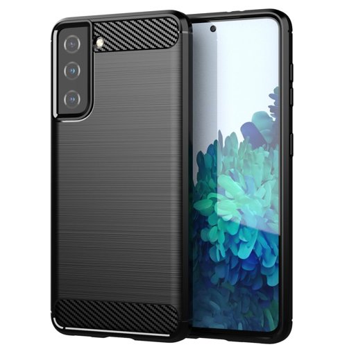 Carbon Case Flexibel für Samsung Galaxy S21 5G schwarz