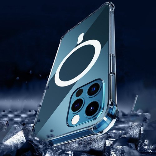 Clear Magnetic Case MagSafe für iPhone 12 Pro / iPhone 12 rosa