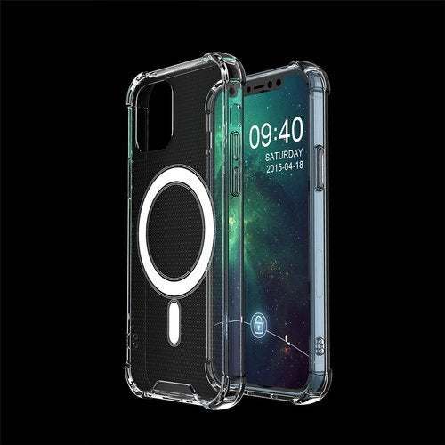Clear Magnetic Case MagSafe für iPhone 12 Pro / iPhone 12 rosa