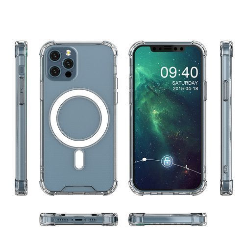 Clear Magnetic Case MagSafe für iPhone 12 Pro / iPhone 12 rosa