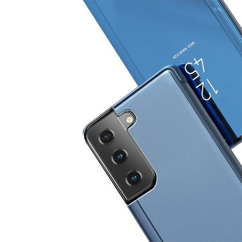 Clear View Case für Samsung S21 Ultra blau