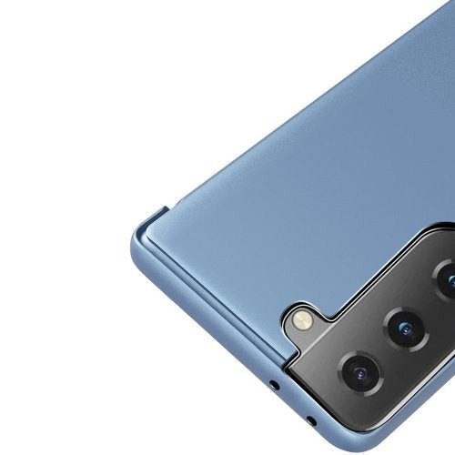 Clear View Case für Samsung S21 Ultra blau