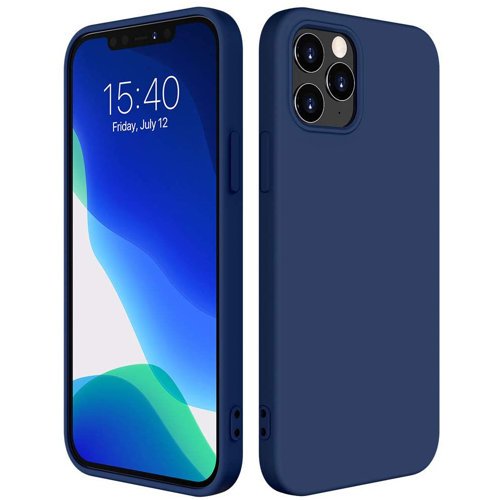iPhone 12 Pro Max Silicon Case Blau