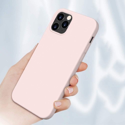 Silicone Case Flexibel für iPhone 12 Pro / iPhone 12 rosa
