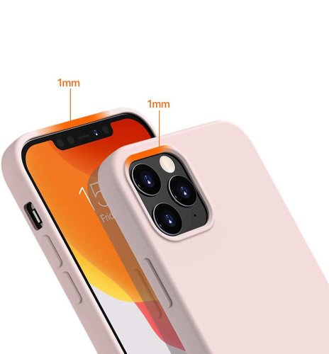 Silicone Case Flexibel für iPhone 12 Pro / iPhone 12 rosa