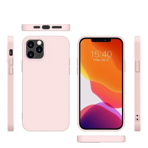 Silicone Case Flexibel für iPhone 12 Pro / iPhone 12 rosa