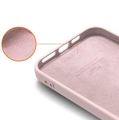 Silicone Case Flexibel für iPhone 12 Pro / iPhone 12 rosa