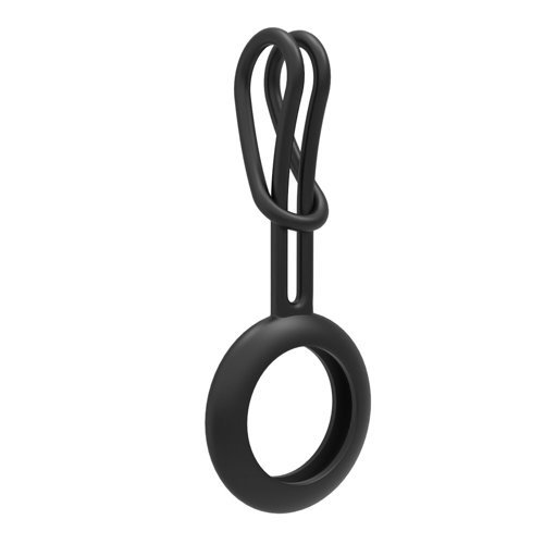 Case für Apple AirTag schwarz Silikon